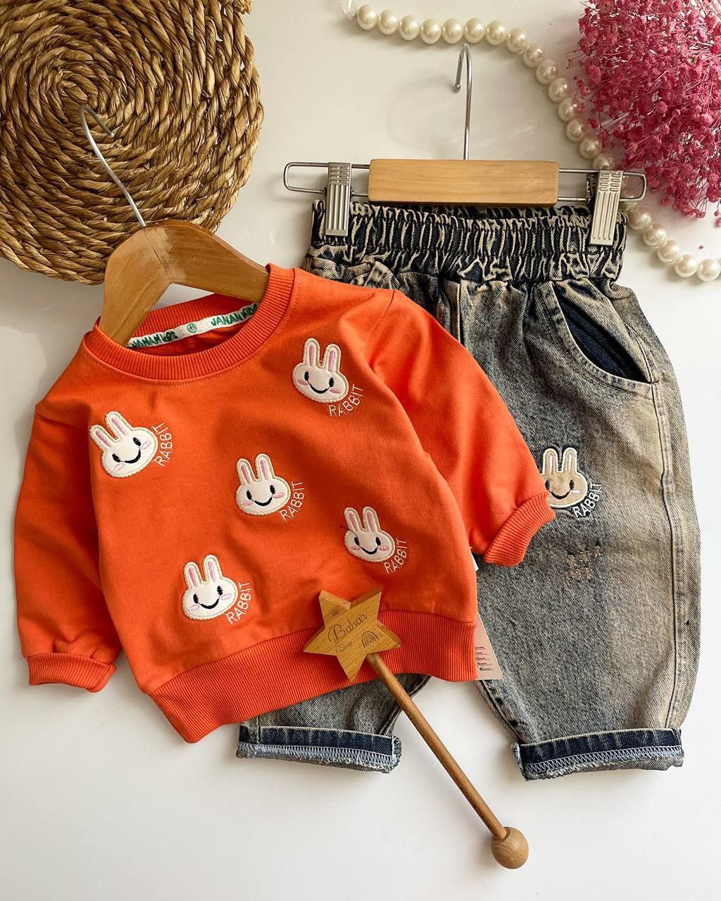 عکس محصول ست جین گلدوزی خرگوش - شماره 1