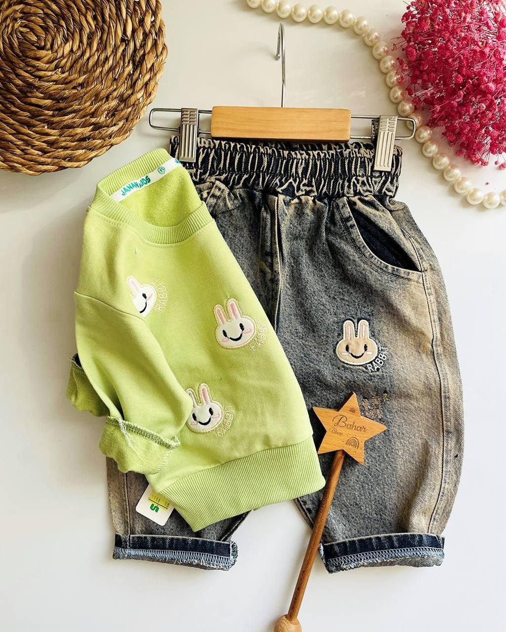 عکس محصول ست جین گلدوزی خرگوش - شماره 2