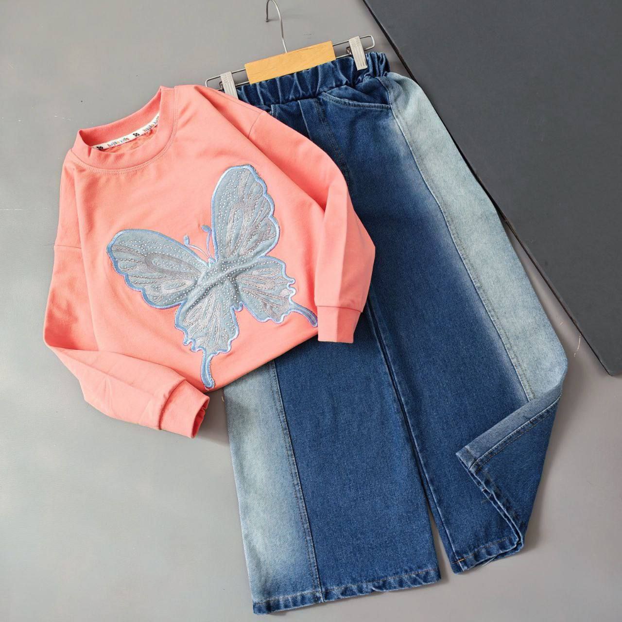 عکس محصول ست پروانه با شلوار لی - شماره 4