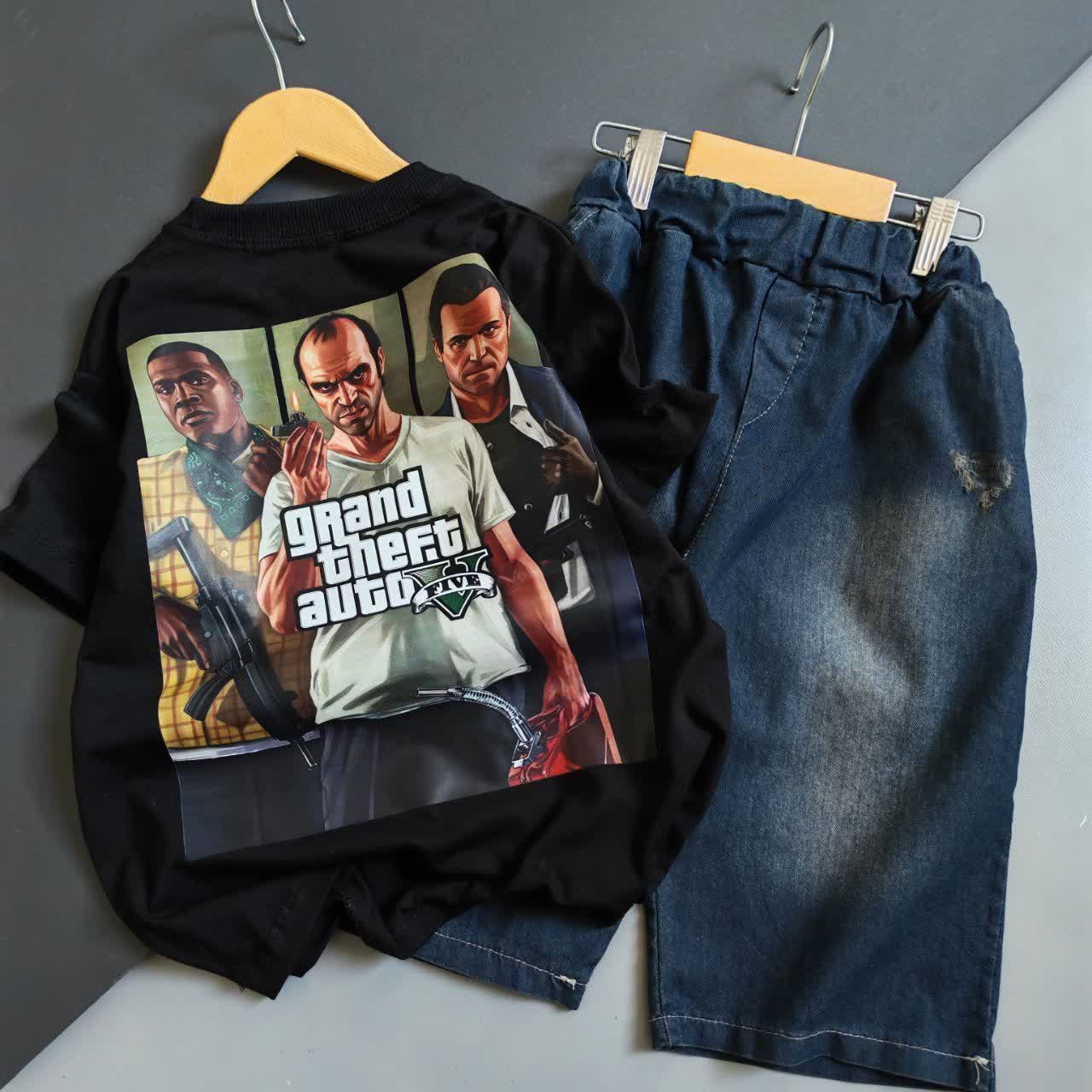 عکس محصول ست تیشرت و شلوارک لی GTA - شماره 2