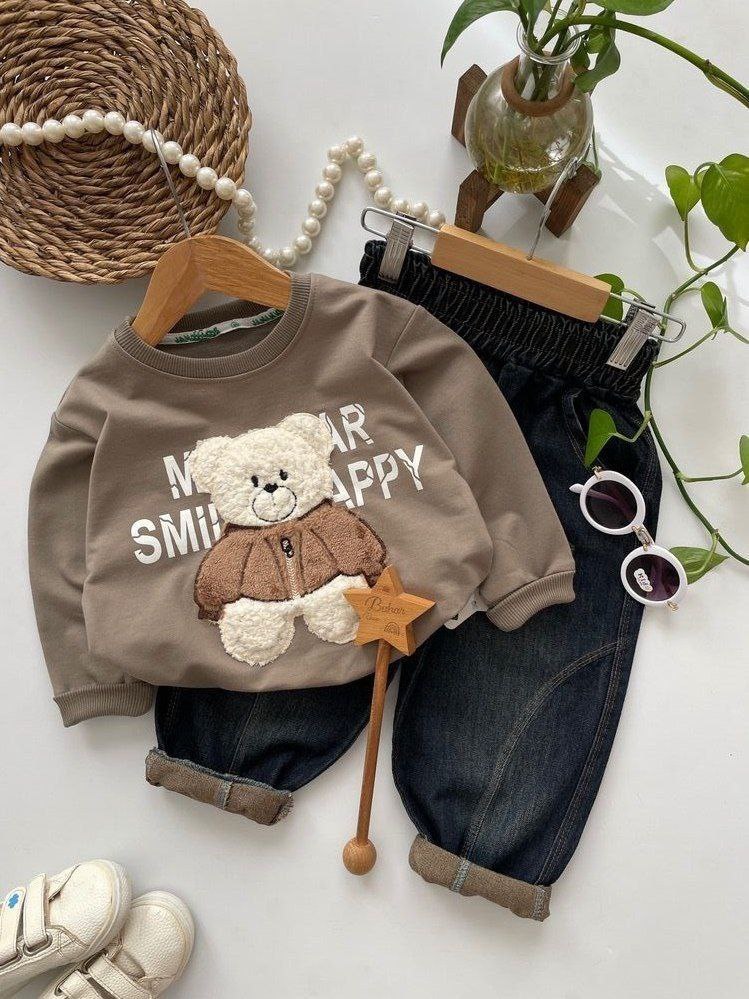 عکس محصول ست بلوز با شلوار لی Happy - شماره 2