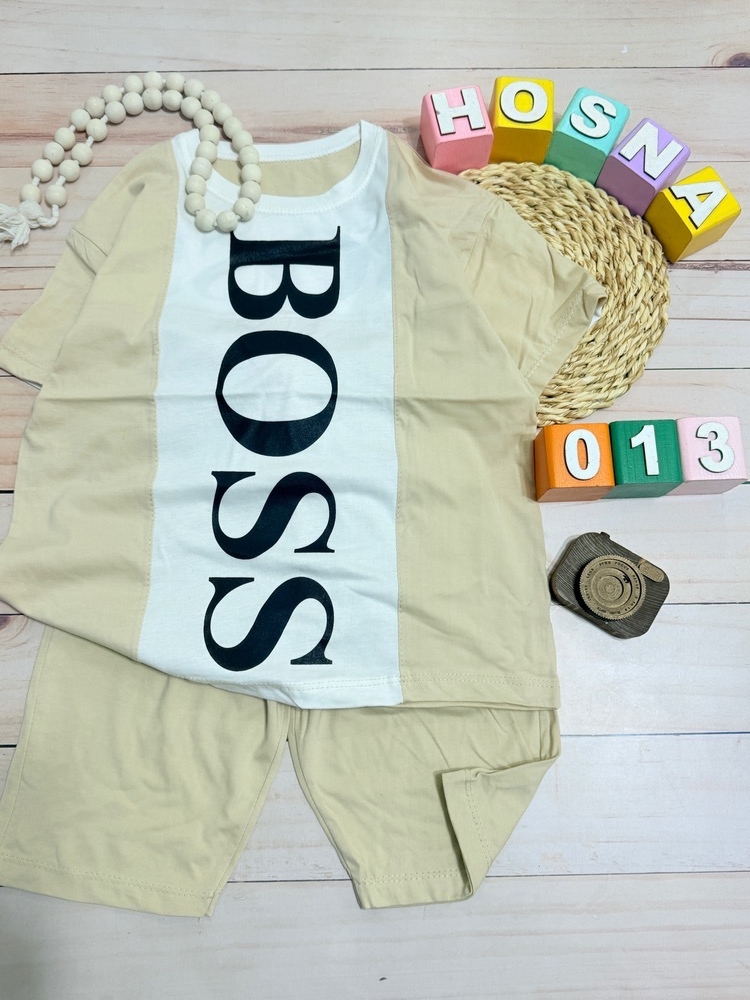 عکس محصول ست تیشرت + شلوارک boss - شماره 4