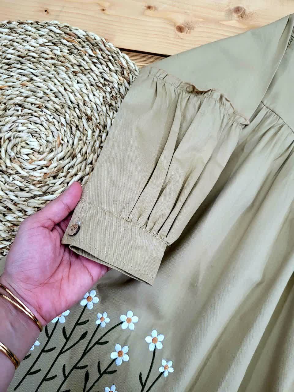 عکس محصول تونیک مانتویی گلدوزی بابونه - شماره 4