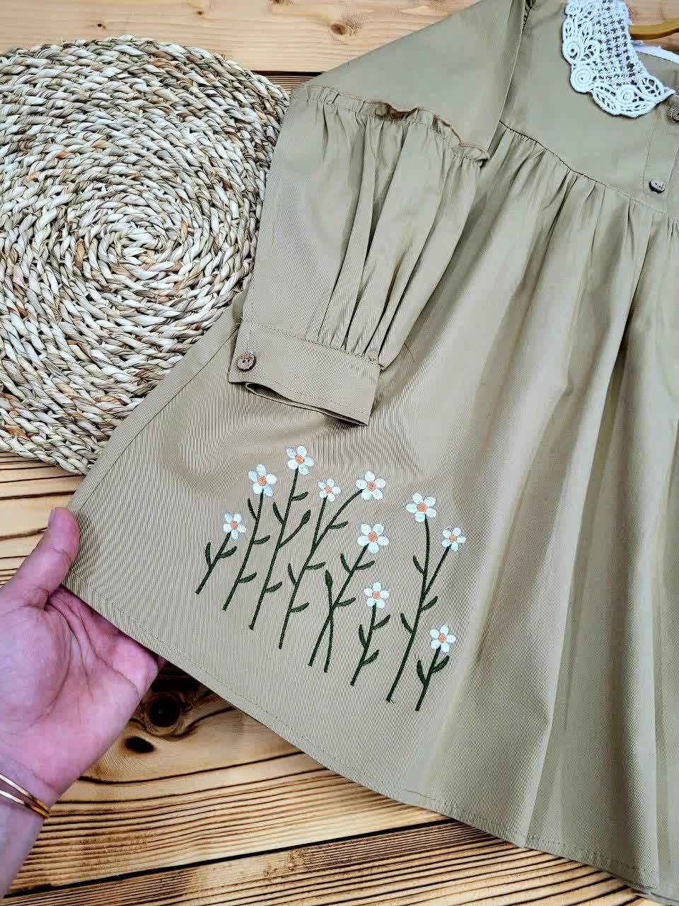 عکس محصول تونیک مانتویی گلدوزی بابونه - شماره 2