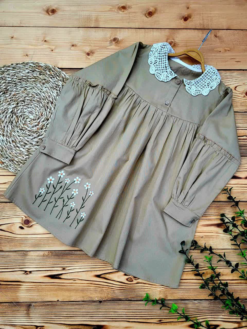 عکس محصول تونیک مانتویی گلدوزی بابونه - شماره 1