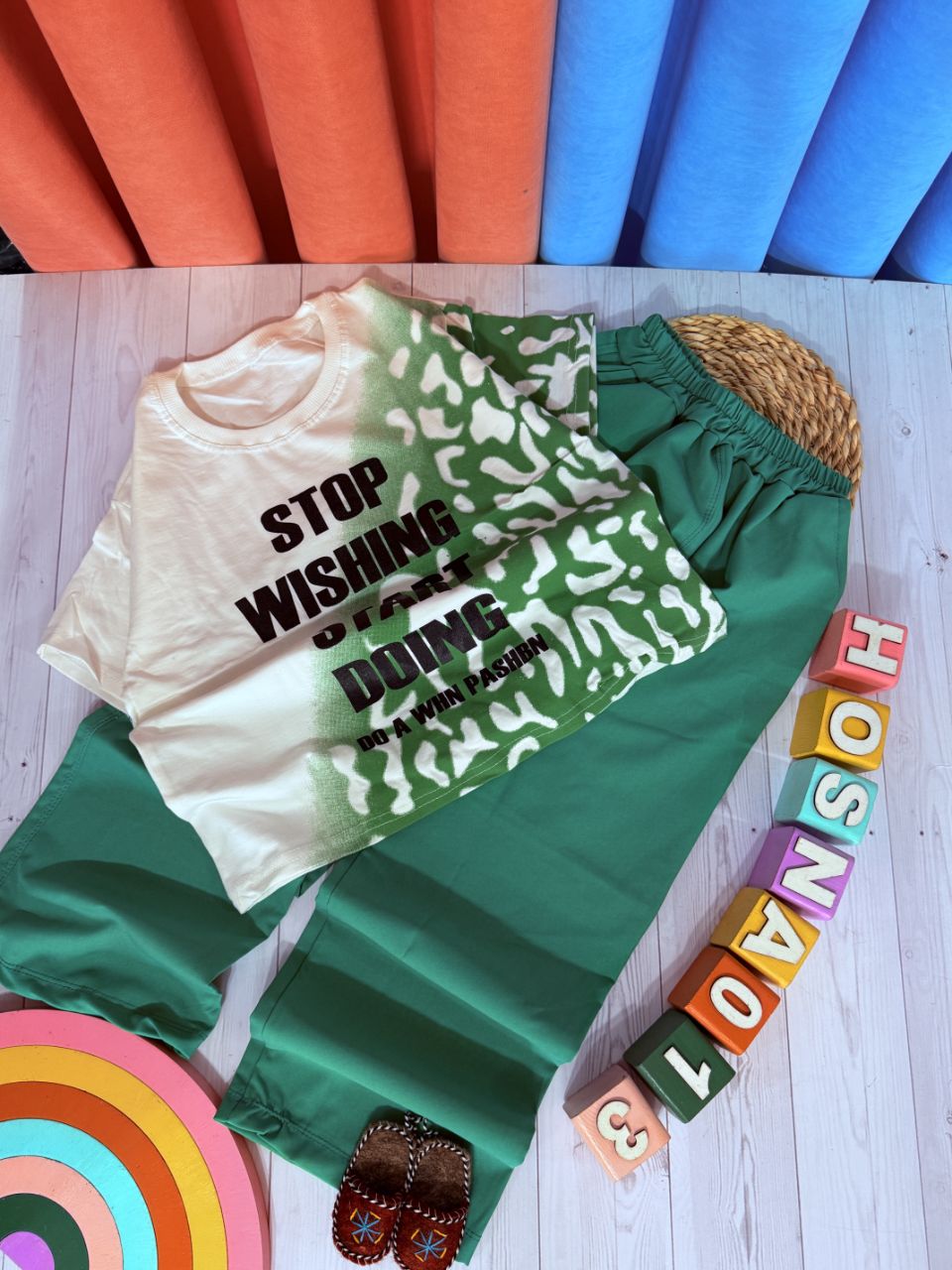 عکس محصول ست کراپ با شلوار stop - شماره 1